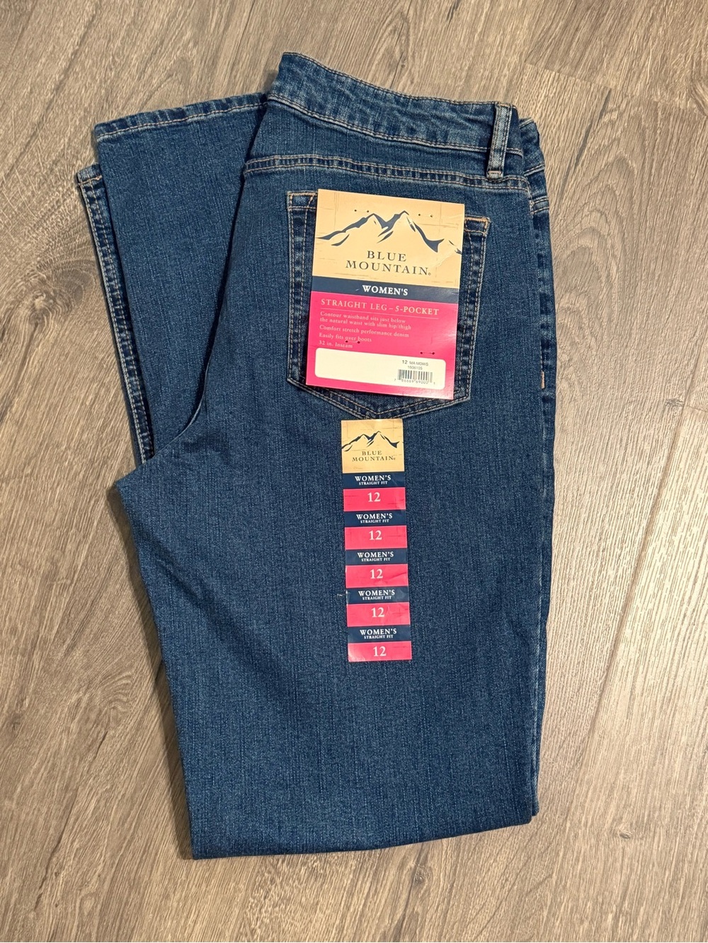 Blue Mountain Women's Straight Leg Jeans - Dark Blue